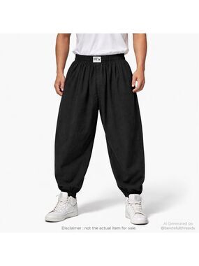 Gorilla Wear L Black Tall 31.5” 90s Gym Warm Up Pants